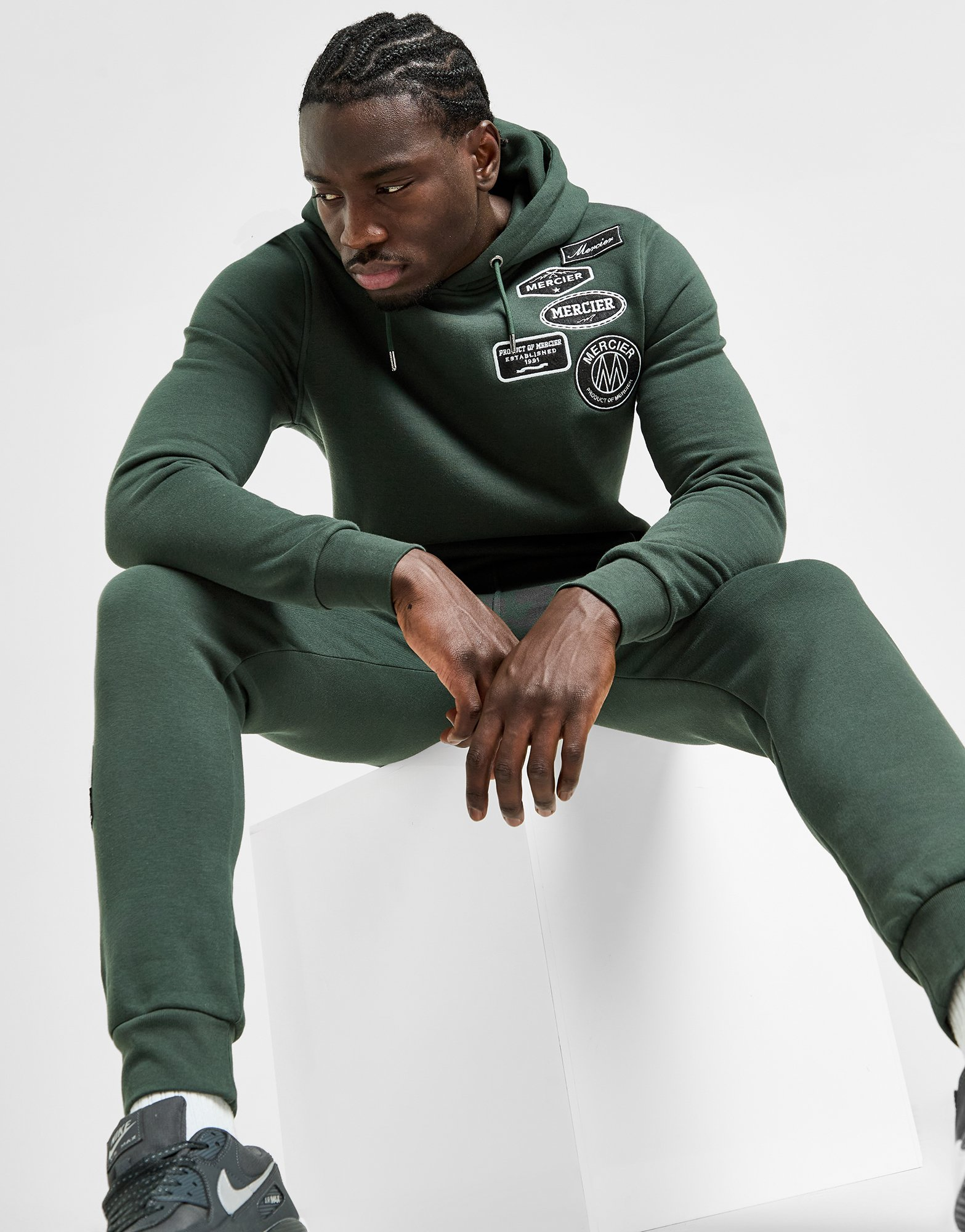 MERCIER Sweat à capuche Mono Badge Homme