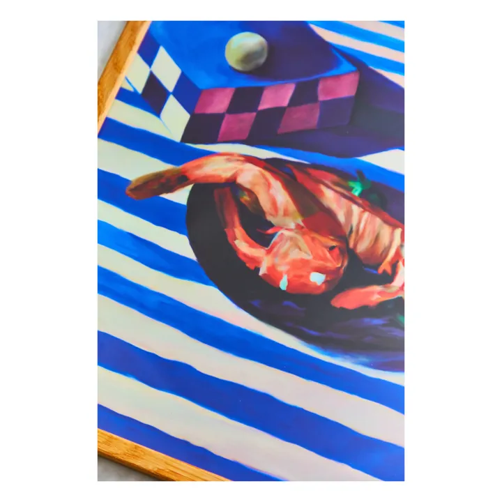Paper Collective Affiche Shrimp and Stripes par Misfitting Things | Bleu
