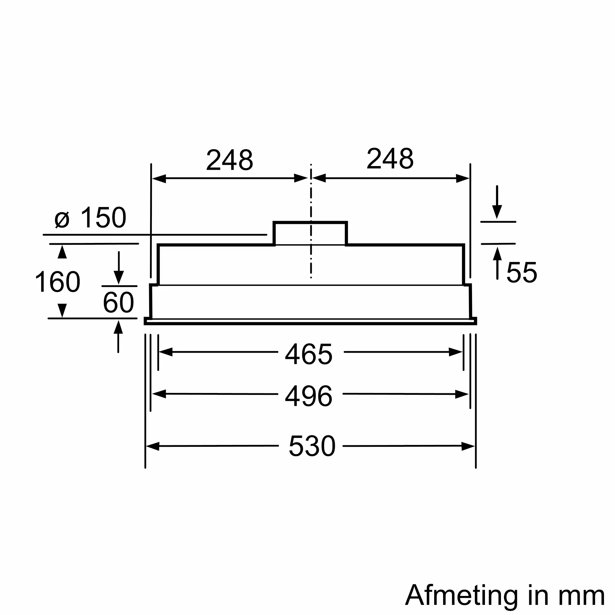 Serie 4 Afzuigunit 53 cm Zilver metallic