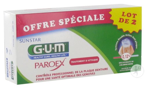 Gum Paroex Gel Dentaire Tubes 2x75ml