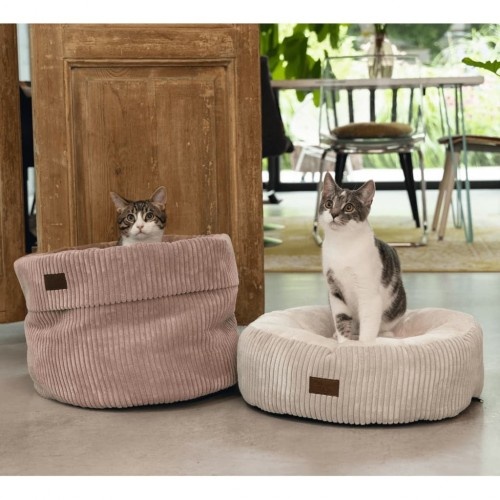 Cesta para gatos com almofada, desenhada pela Lotte.