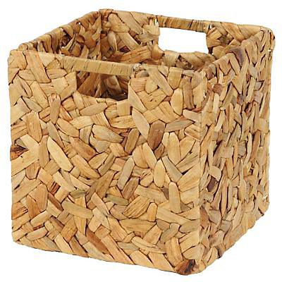 Boîte de rangement carrée en fibre naturelle Mixxit coloris naturel
