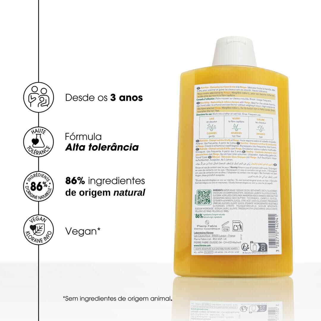 KLORANE  Champô Nutritivo Manga - 400ml