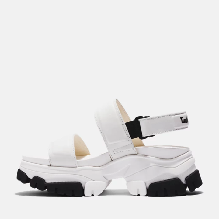 Sandale à double bride Adley Way pour femme en blanc