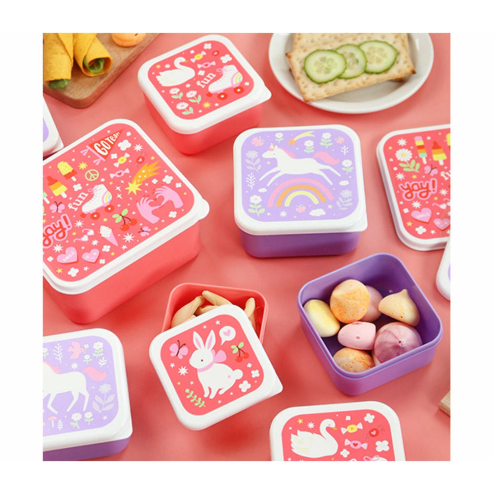 Køb A Little Lovely Company Unicorn Dreams Lunch & Snack Box Sæt