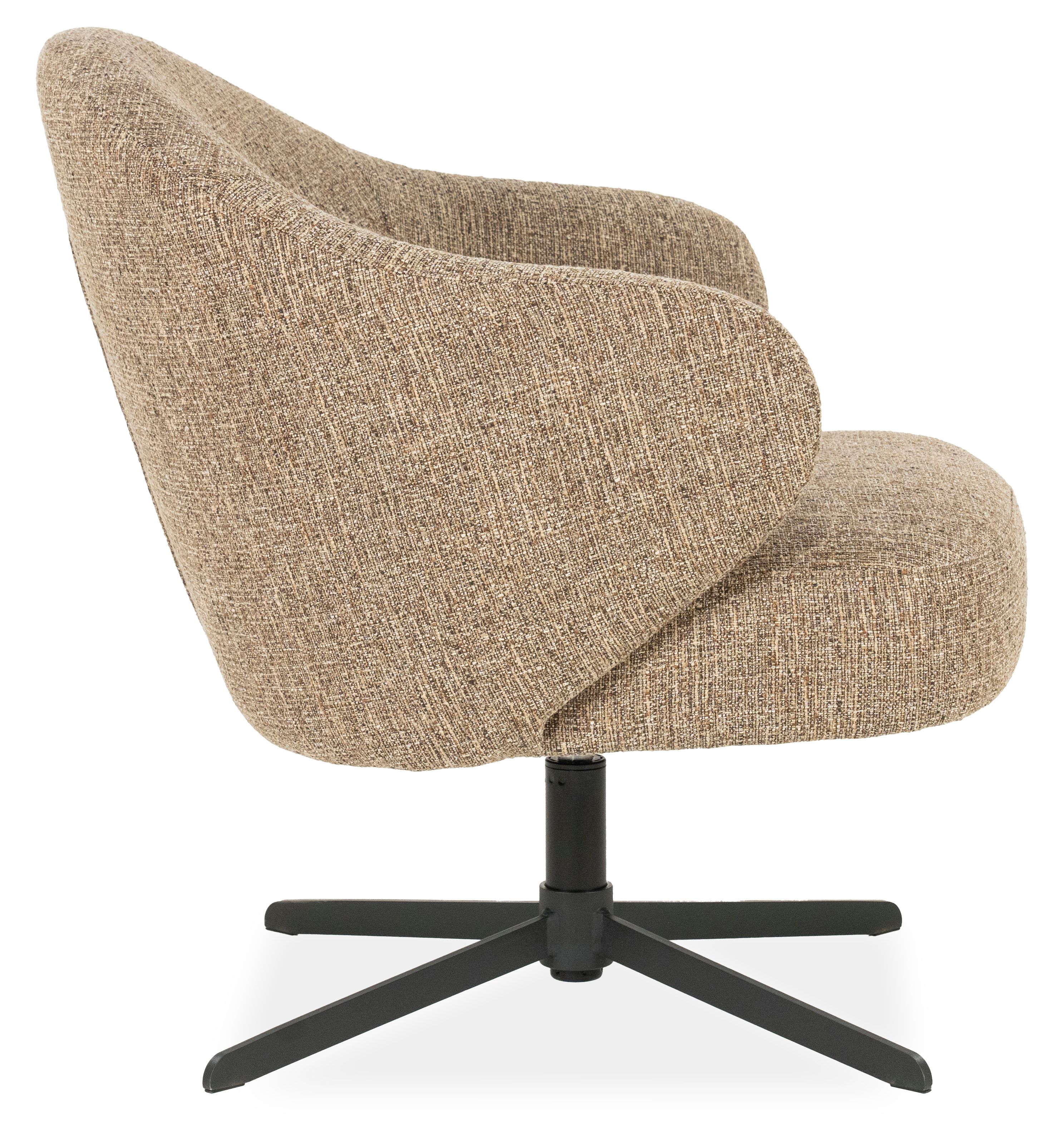 Draaifauteuil 96350 bruin Connor B74.5 x D77 x H78.5 cm
