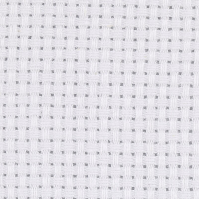 Aidastof - Str. 50X50 CM - 43 Tern Pr. 10 CM - Hvid - 1 Stk