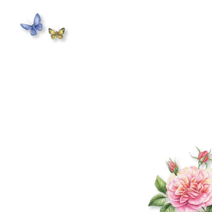 Verjaardagskaart met bloemen en eigen naam