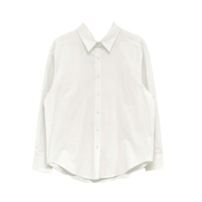 Tangihouse - Effen overhemd / geruit vest / asymmetrische A-lijn minirok