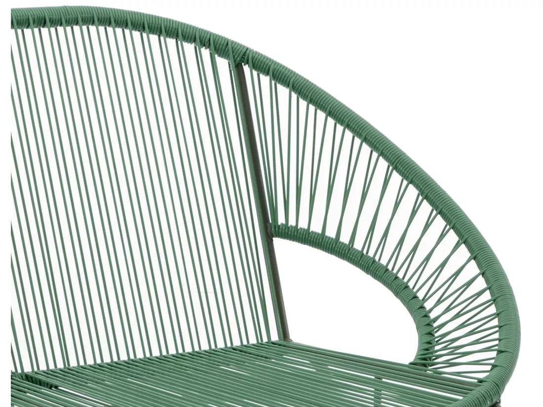 Banc de jardin en fils de résine tressés - Kaki - ALIOS III de MYLIA
