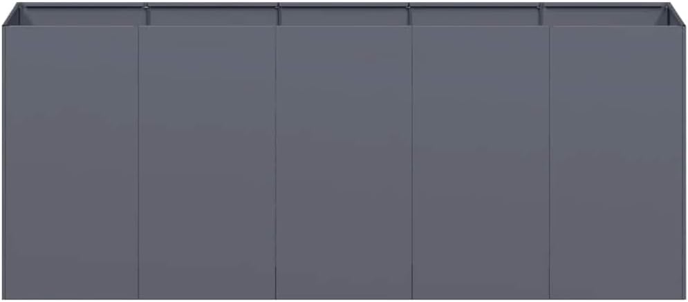 vidaXL Pflanzkübel Anthrazit 200x40x80 cm Kaltgewalzter Stahl, Pflanzschale, Garten-Garten-Pflanzkübel, Outdoor-Pflanzgefäß, Hochbeet, Pflanzgefäß