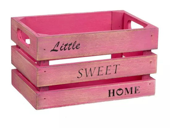 Coffret en bois rose 18x12x10h