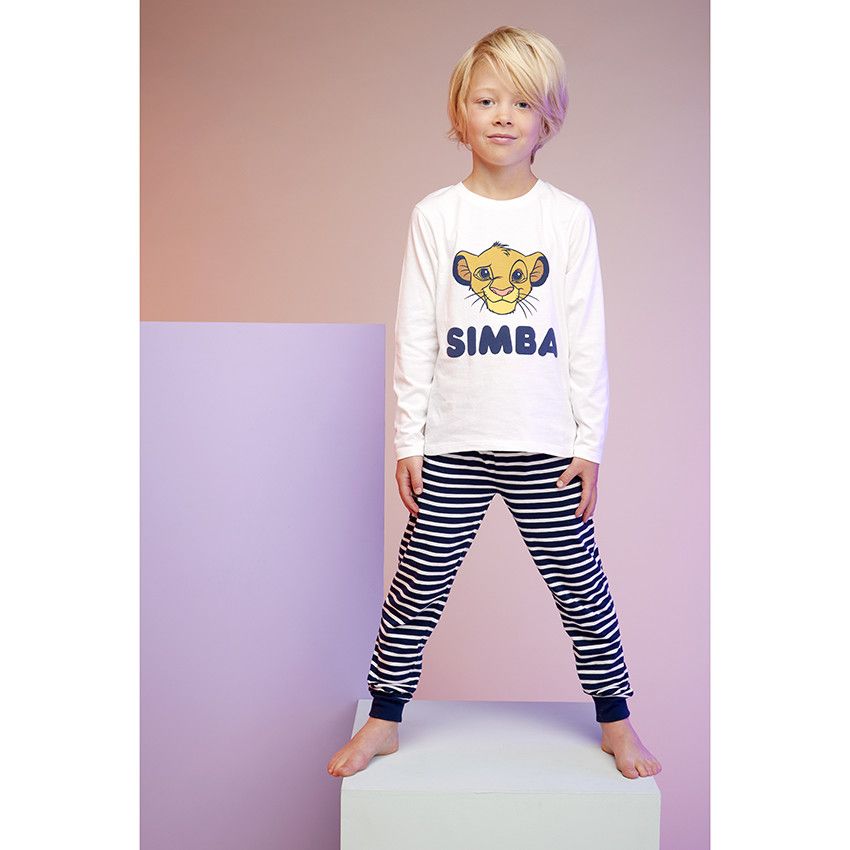 Pyjamas 2 pièces en jersey Simba Disney pour garçon - Ecru