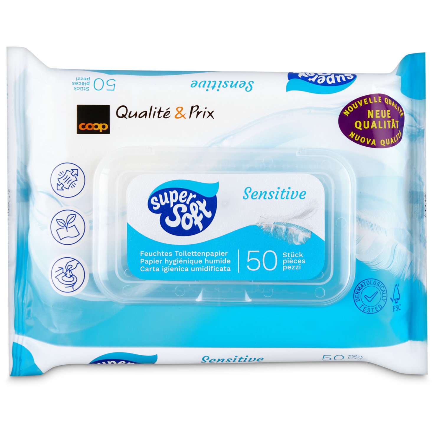 Super Soft Sensitive feucht FSC 50 Stück