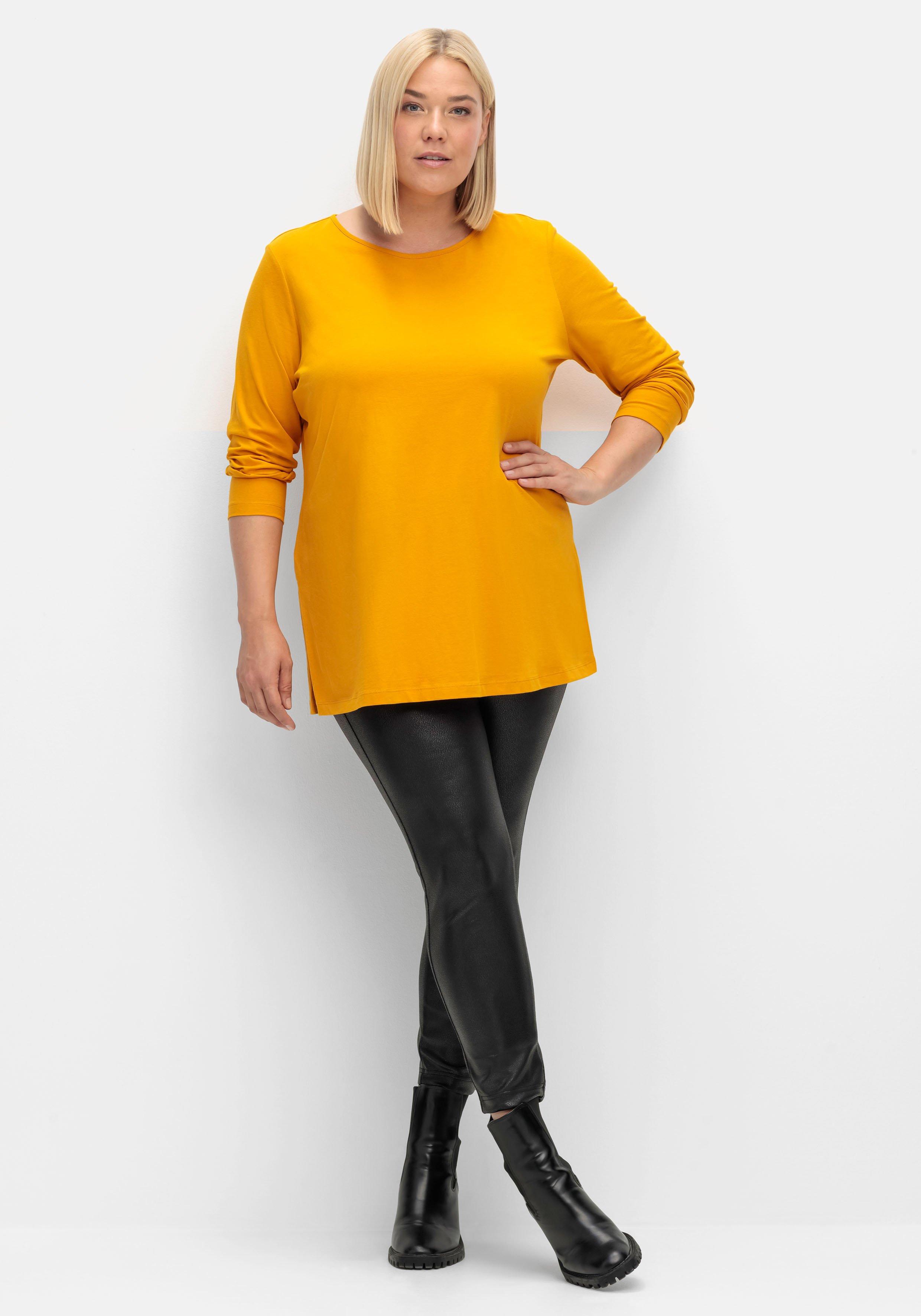 Longshirt mit hohen Seitenschlitzen