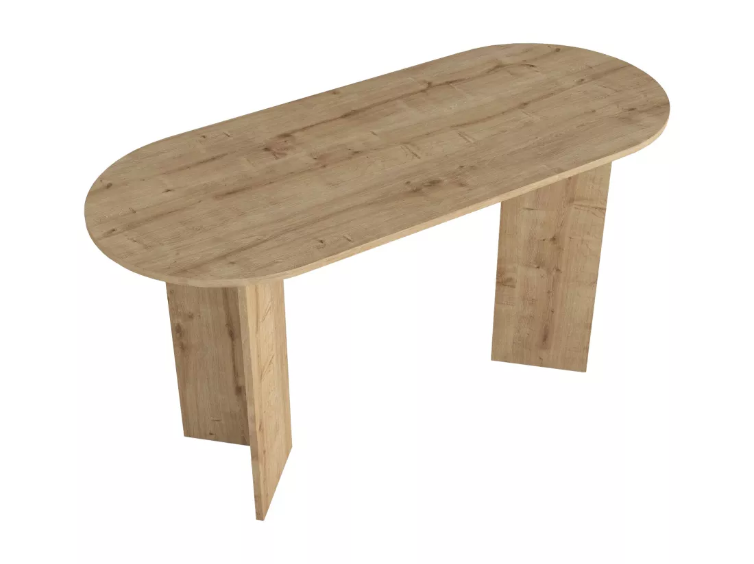 Bureau console - Coloris : Naturel clair - TOPANIA