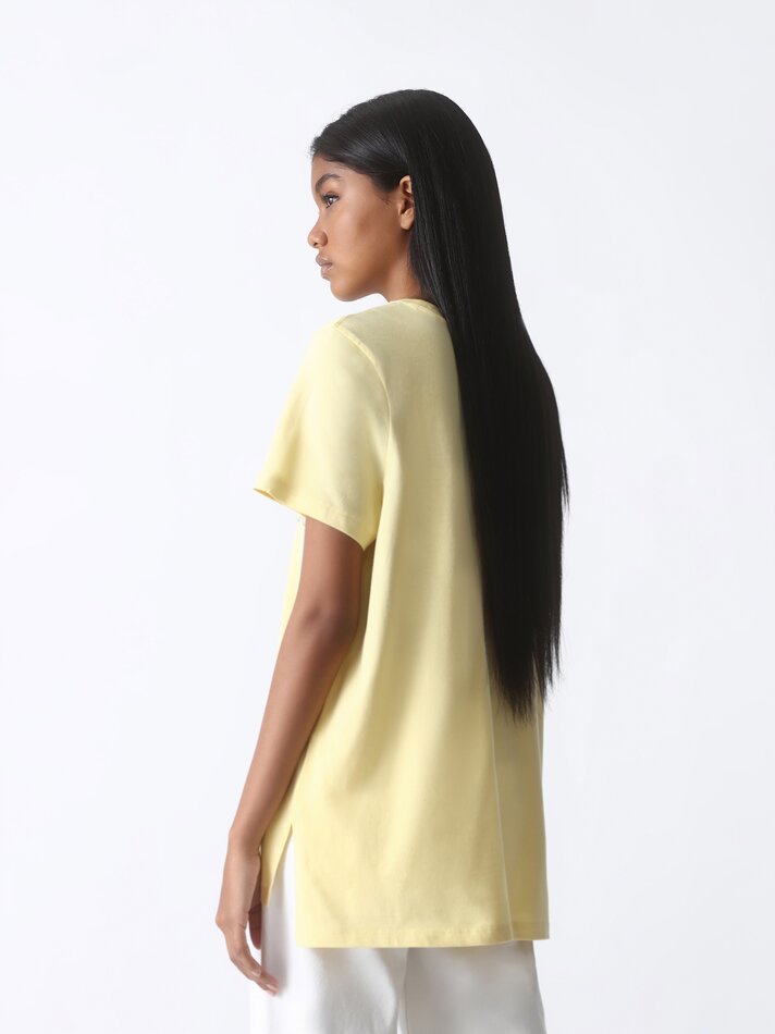Camiseta de manga curta estampada - Amarela