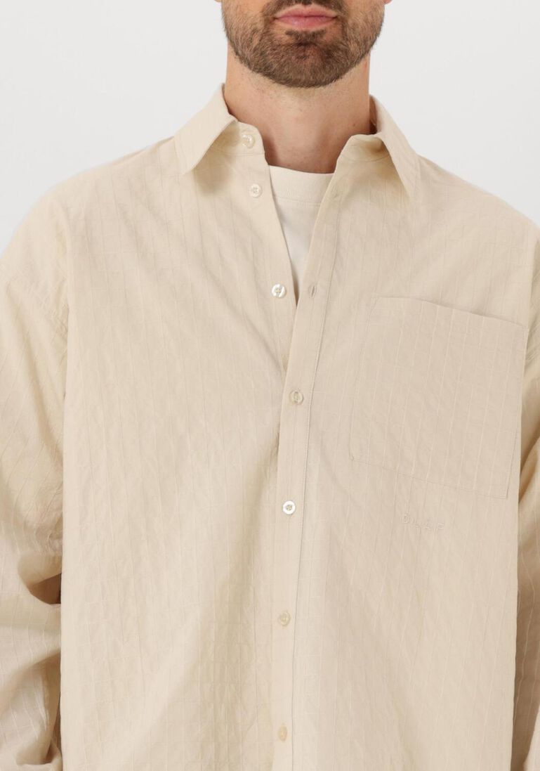 ecru olaf hussein casual overhemd textured boxy shirt