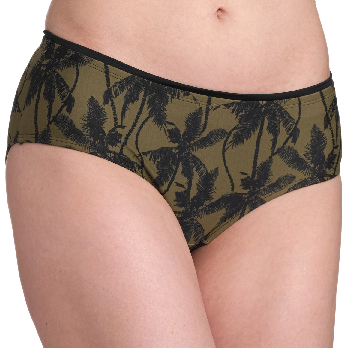 Gina Benotti Damen Bikinipanty mit Palmen-Muster oliv