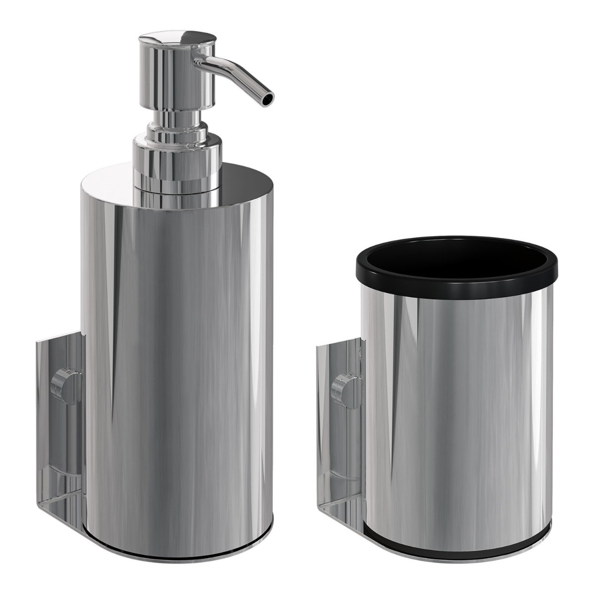 Brauer Chrome Edition zeepdispenser en beker chroom