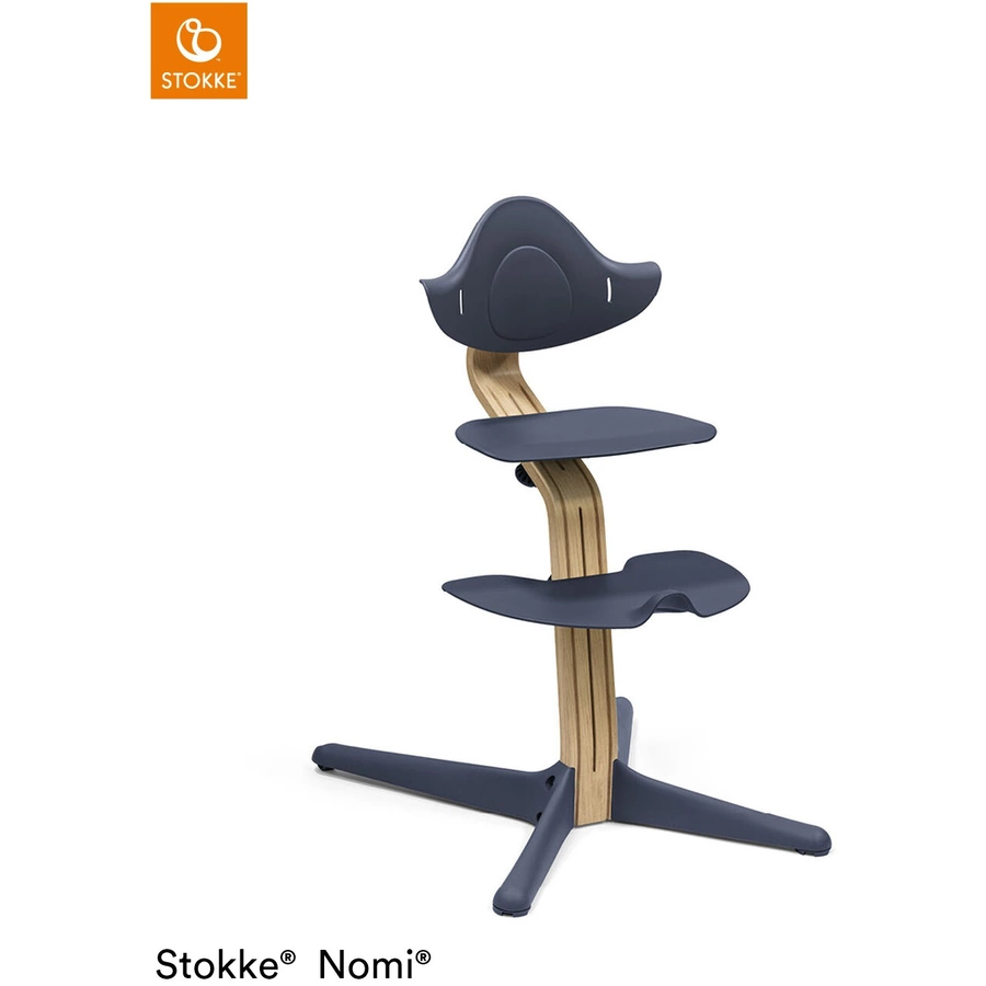 STOKKE® Nomi® Hochstuhl Eiche   navy