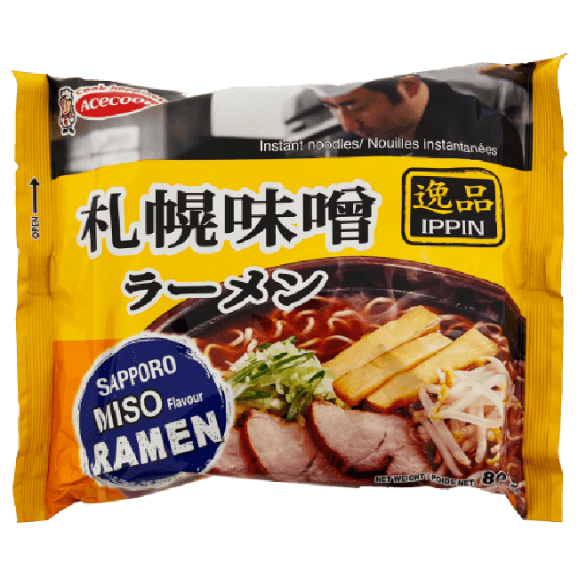 Acecook Ippin Instant Noedels Miso Smaak 80g