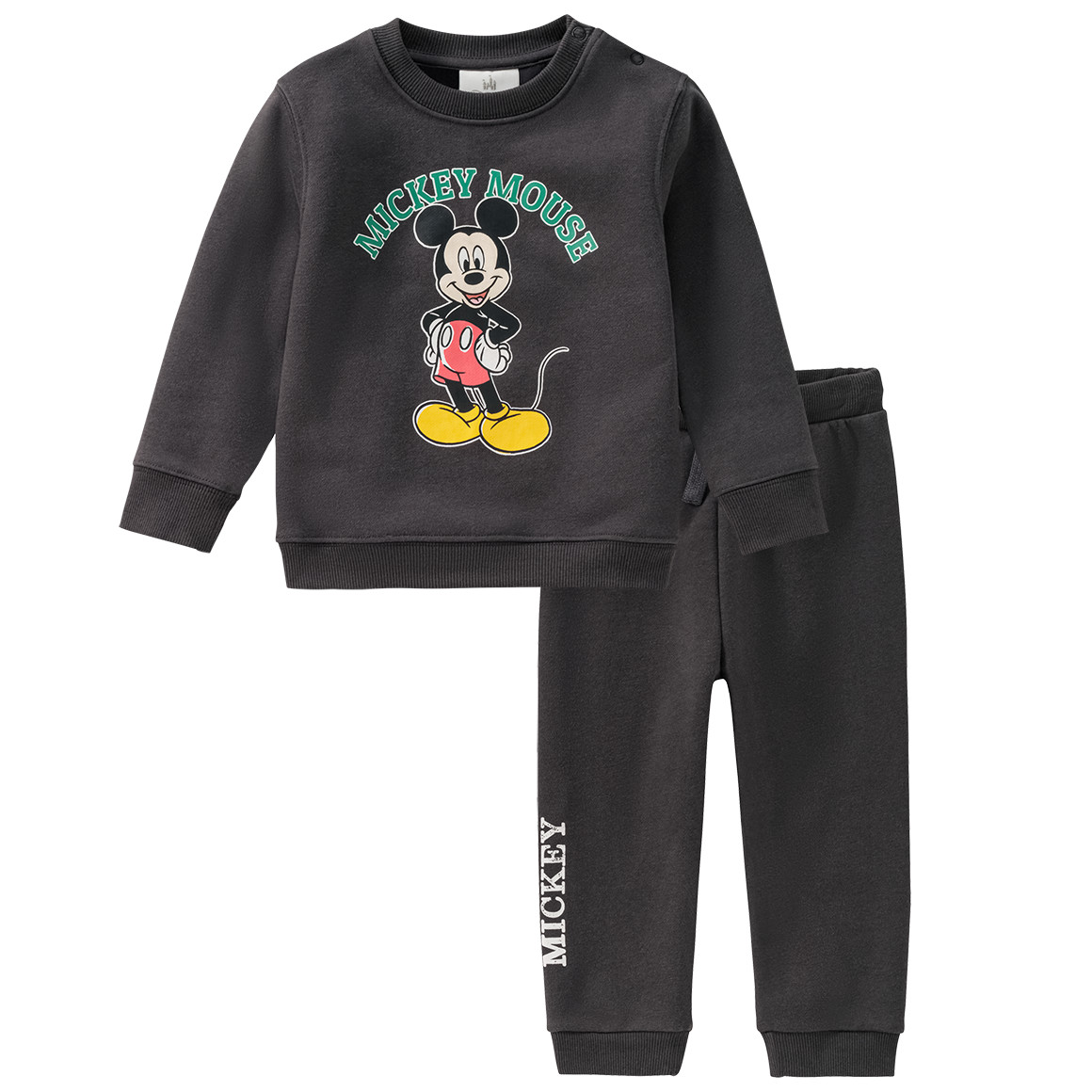 Topolino Micky Maus Sweatshirt und Jogginghose im Set dunkelgrau