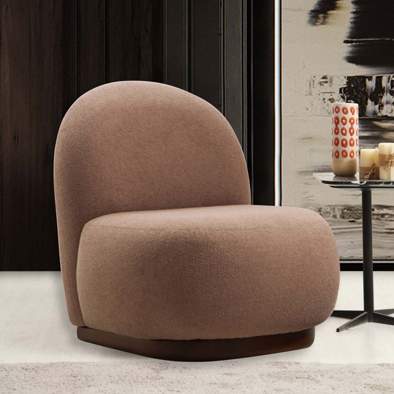 Wooden Art Fauteuil Tina cappuccino - 74x85x75 cm