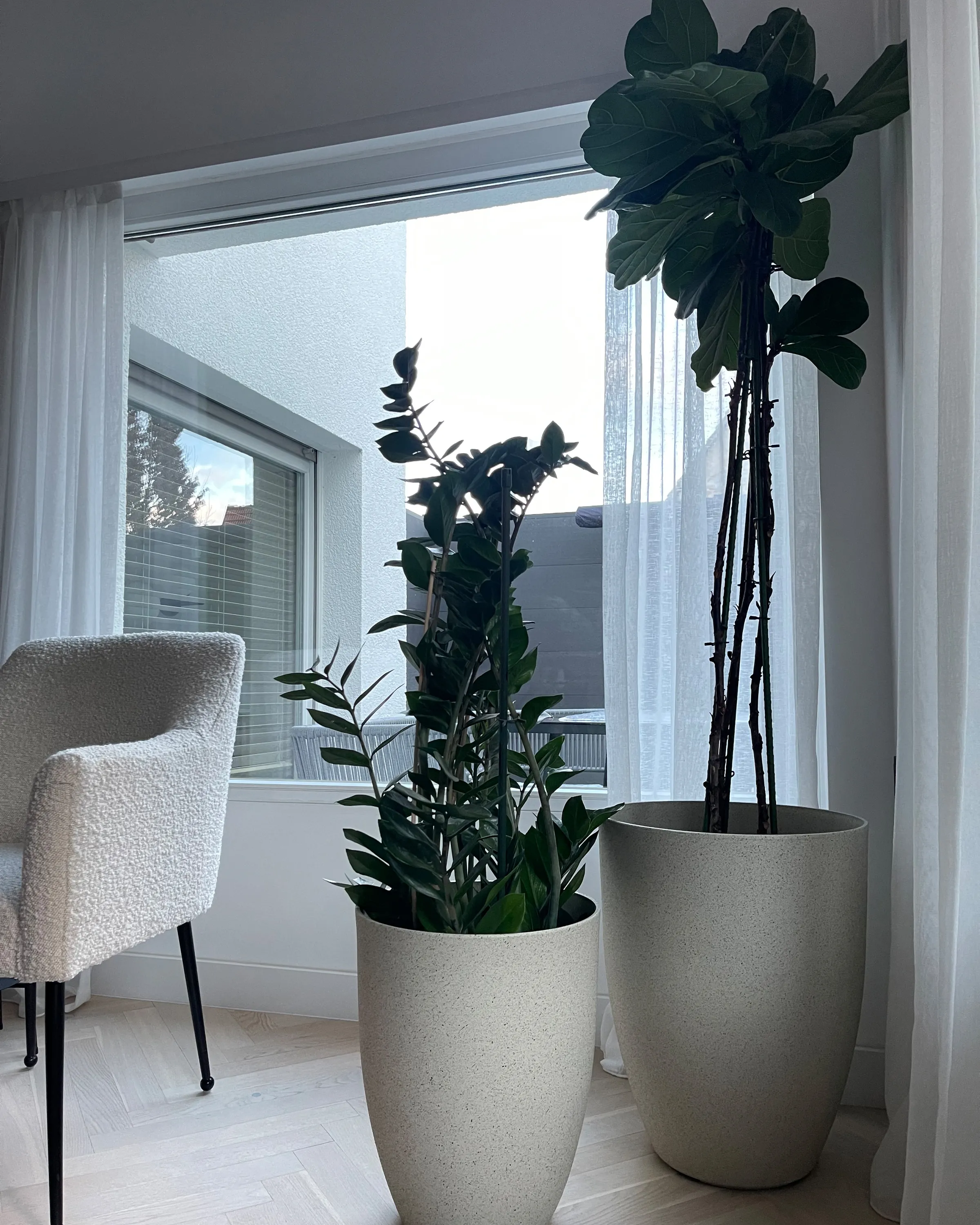 Bloempot CROTON 43 cm Gebroken wit