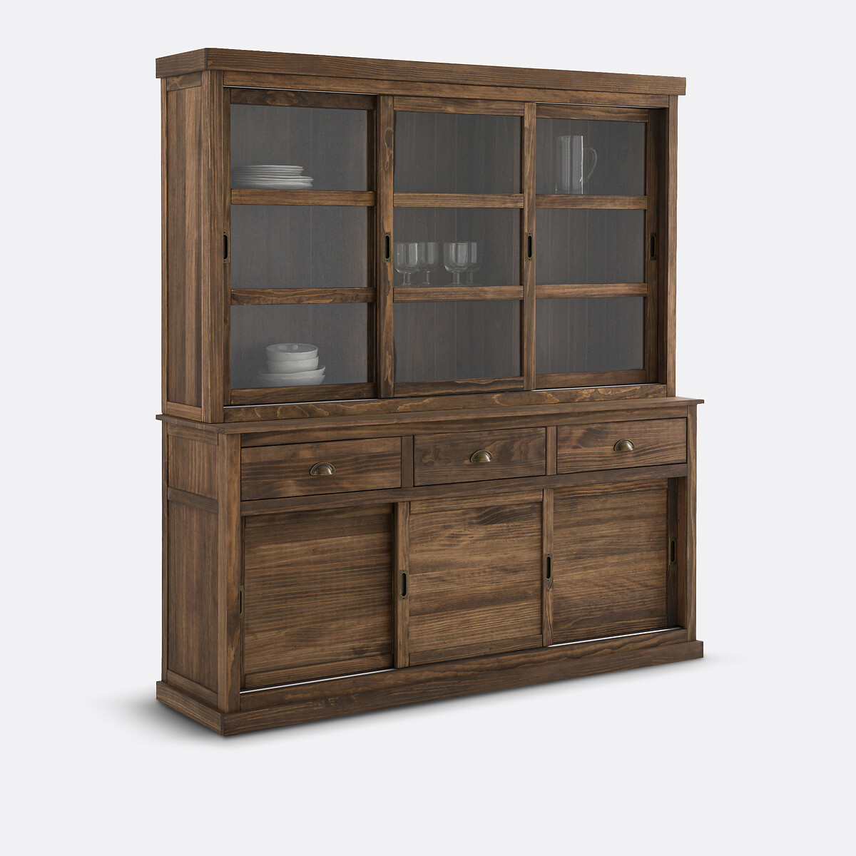 LA REDOUTE INTERIEURS<br>Aparador com 3 portas e 3 gavetas em pinho maciço e MDF, Lunja