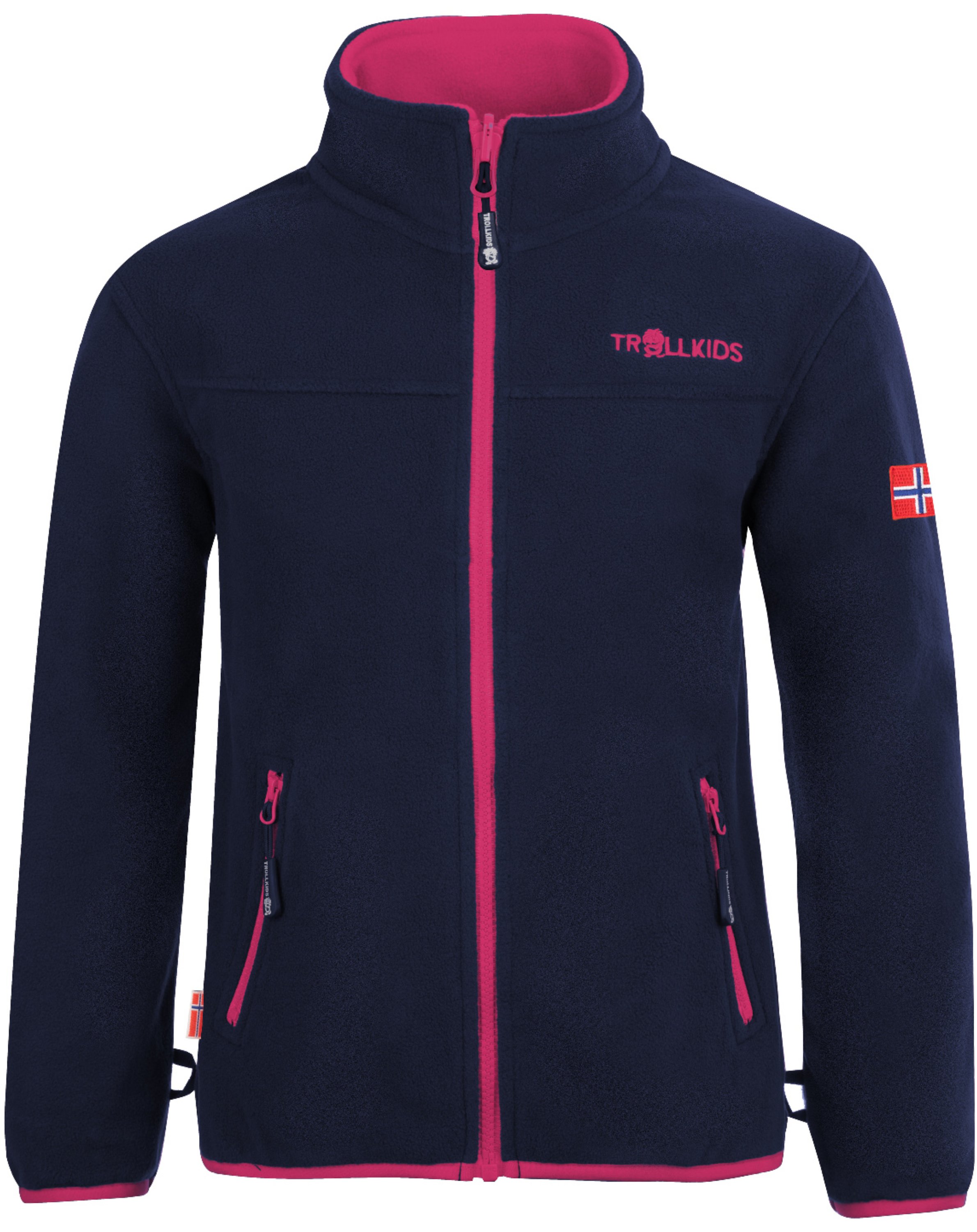 Fleecejacke GIRLS OPPDAL in navy/magenta