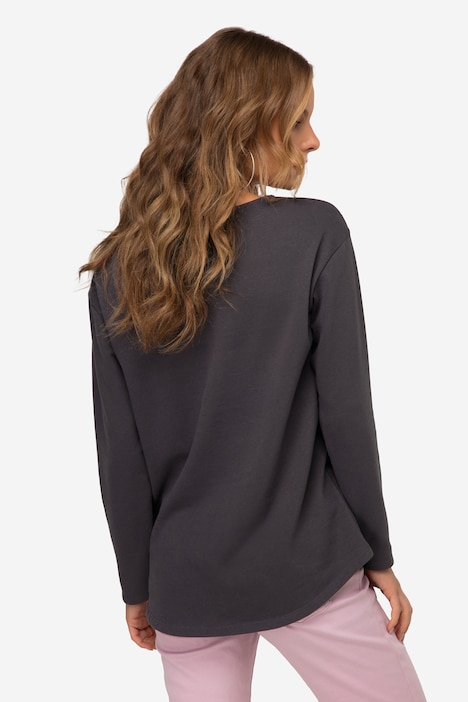 Sweatshirt, oversized, Robben Print, Rundhals, Langarm