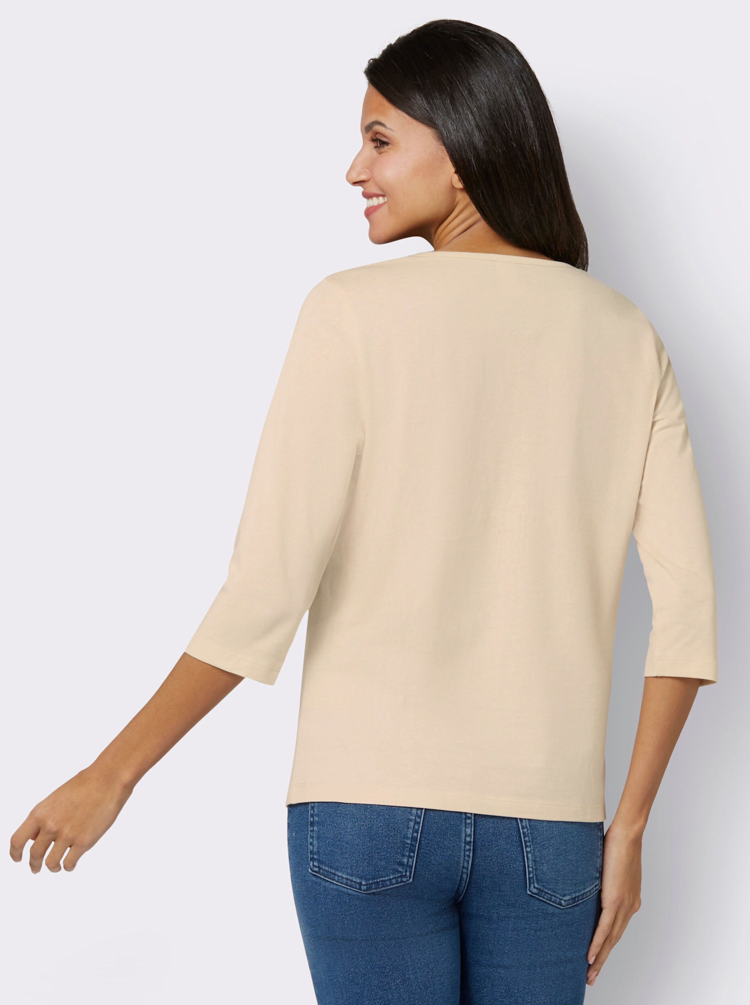 Shirt mit Glitzer-Druck im Vorderteil