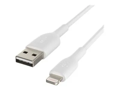 Belkin BoostCharge - Lightning-kabel - Lightning han til USB han - 3 m - hvid