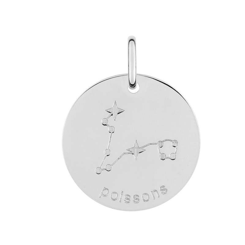 Pendentif mixte - Argent 925 - Signe Astrologique - Constellation du Poissons