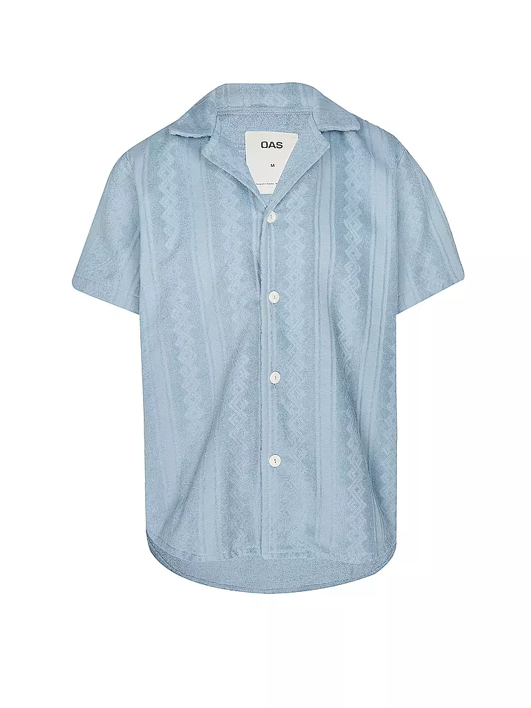 OAS Frottee Poloshirt hellblau