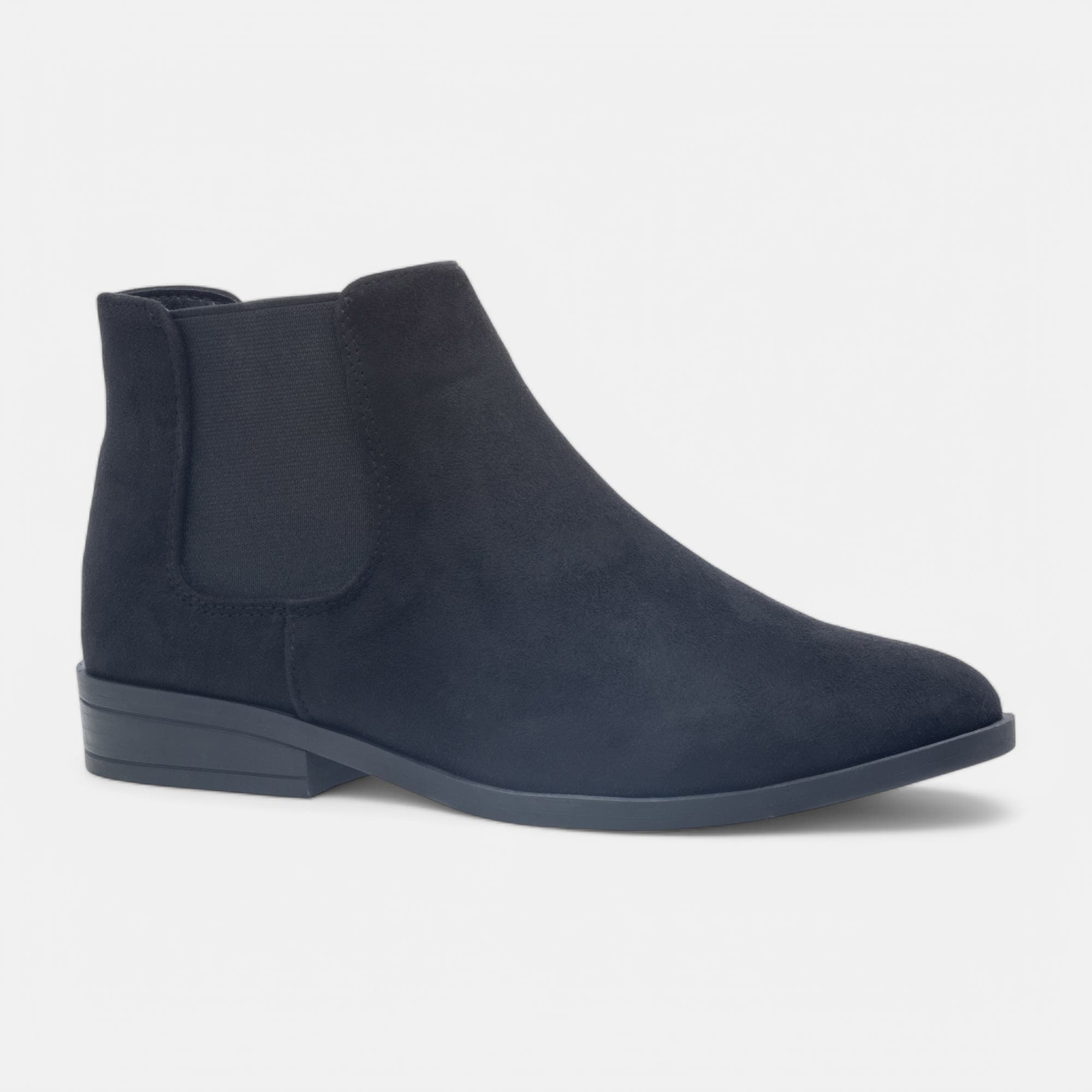 Boots chelsea Femme noir vernis