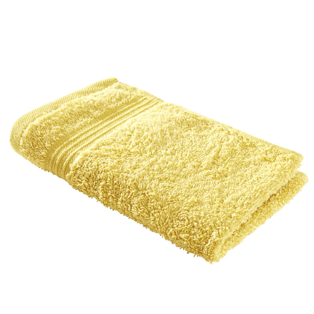 Serviette invité 30x50cm coton jaune ocre