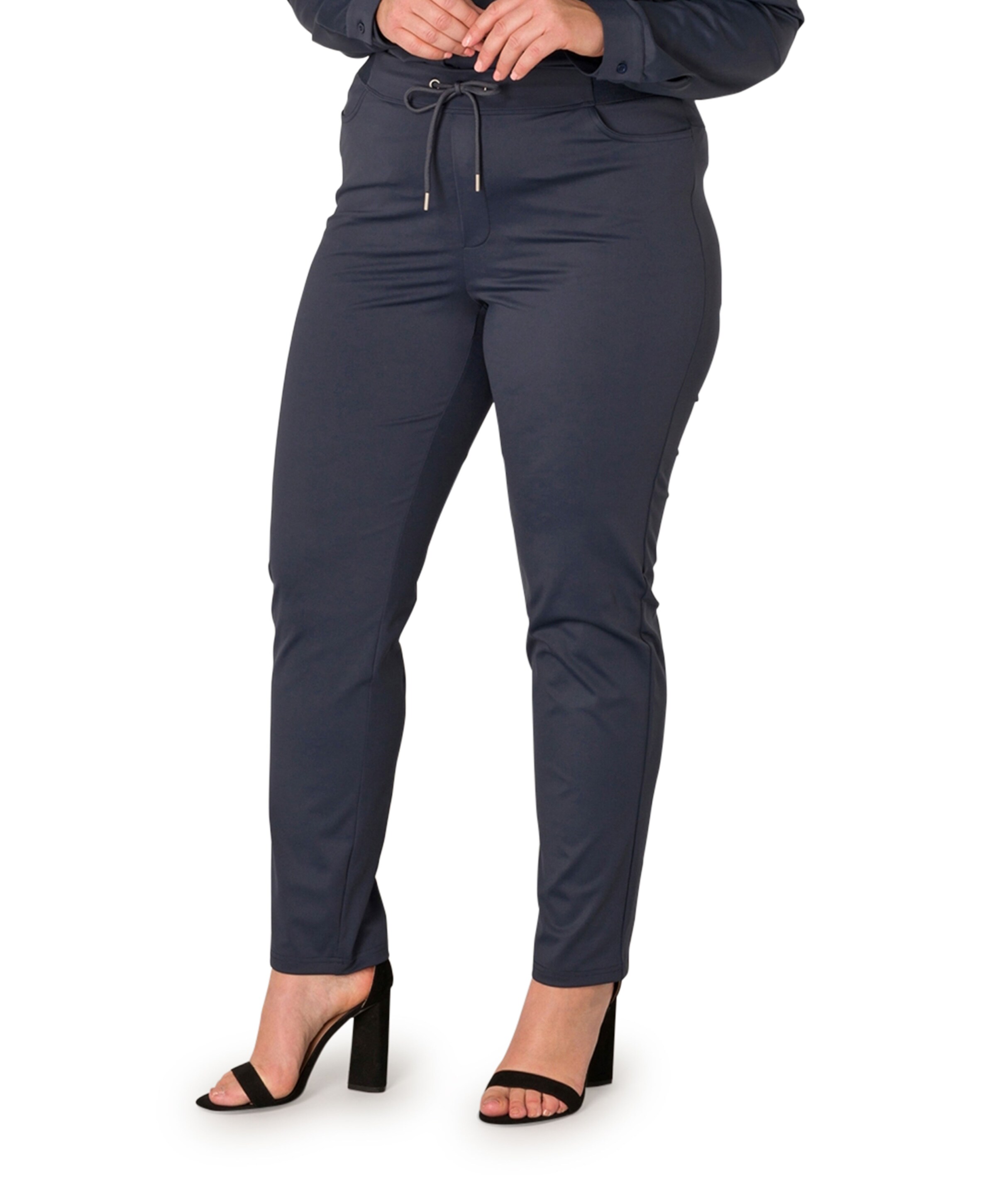 Base Level Curvy Liana dames broek blauw