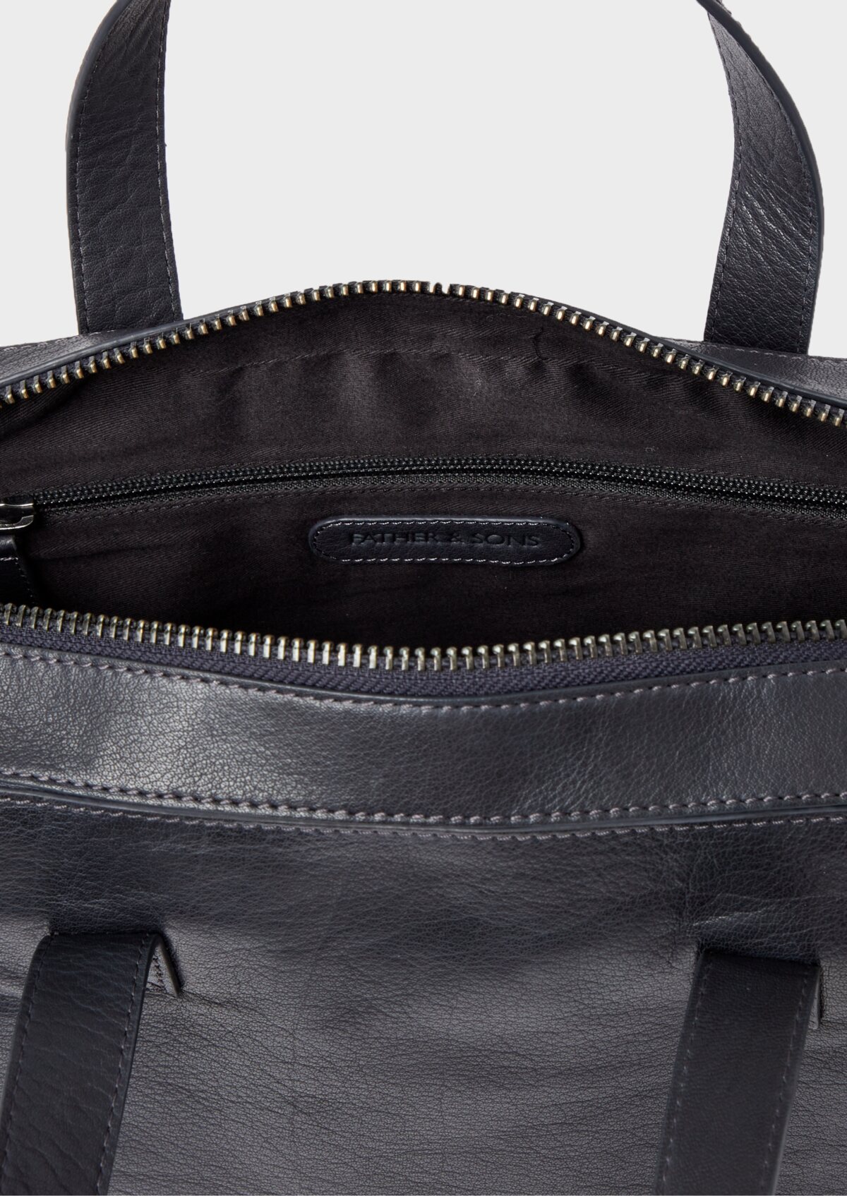 Sac ordinateur en cuir bleu marine