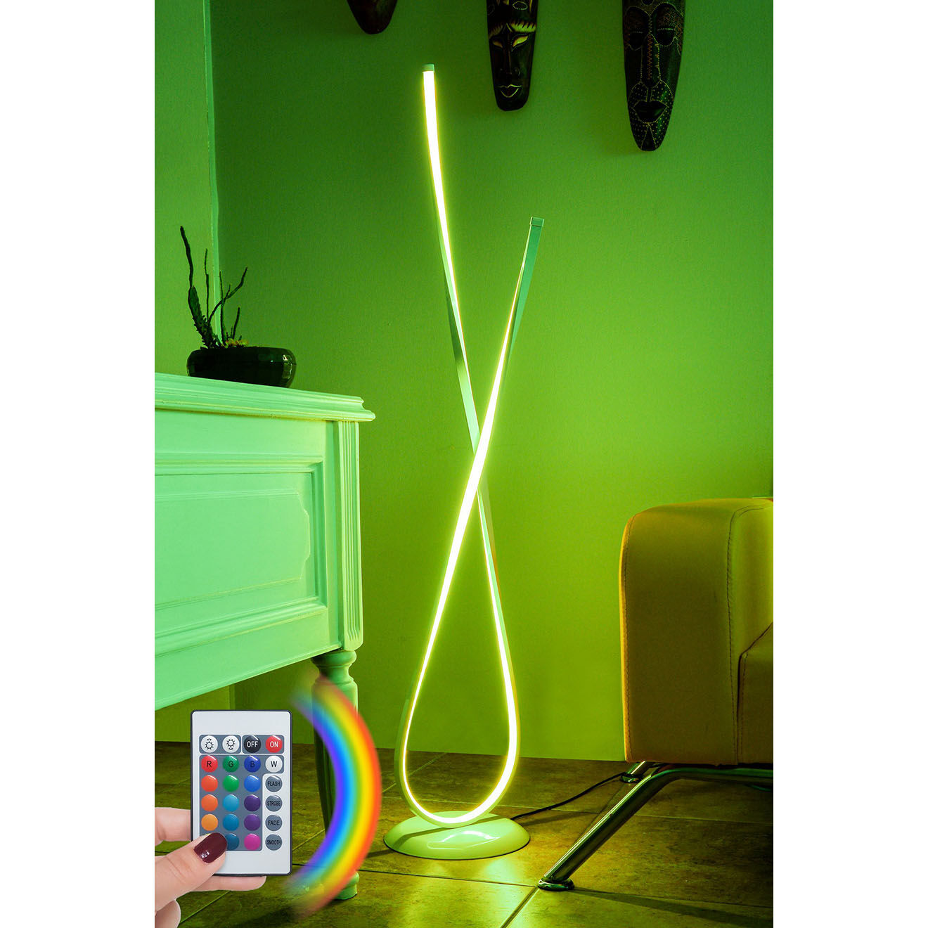Sheen Lampadaire Van Gogh multicolore - 25x25x120 cm