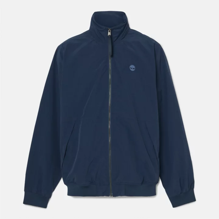 Blouson bomber résistant à l'eau pour homme en bleu foncé