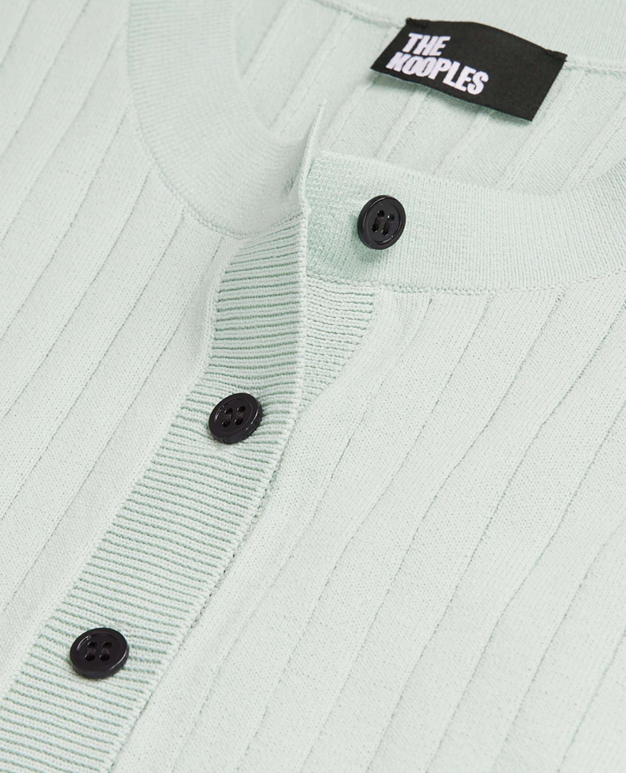 Short ribbed light green cardigan