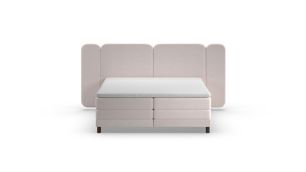 Elektrische boxspring Ridge - Wool look off-white