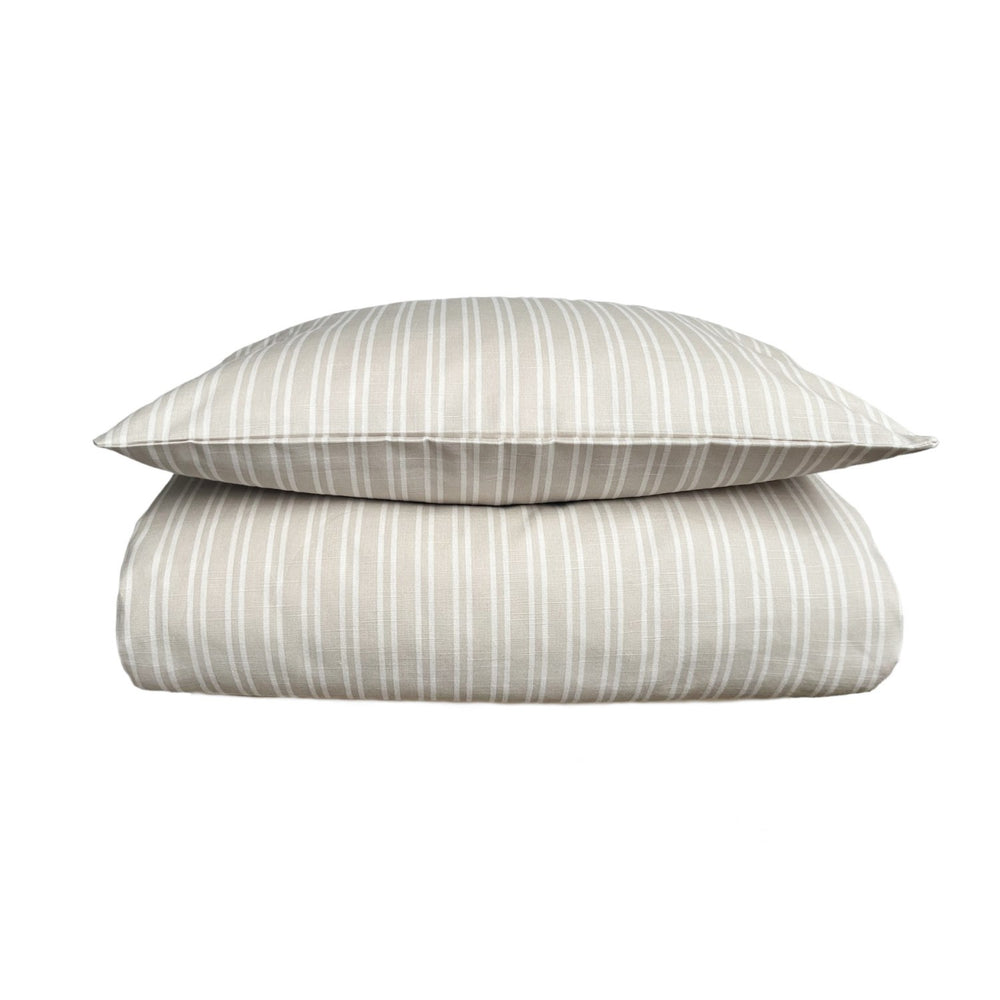 Køb Pine Cone Beige Stripe Dobbelt Stripe Sengetøj