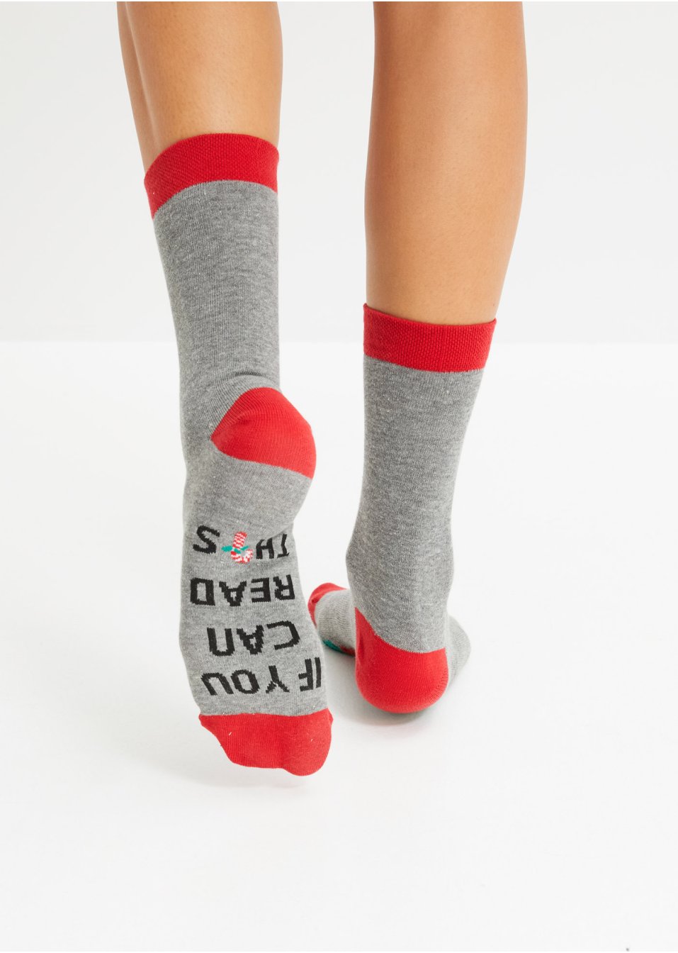 Lot de 4 paires de chaussettes avec dicton sous le pied