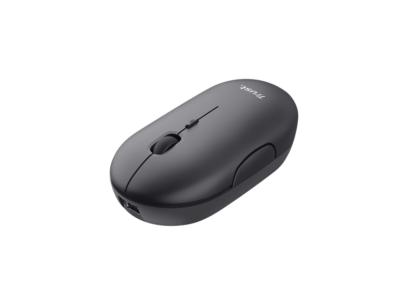 RATO S/FIOS TRUST PUCK 24059 RECARREGÁVEL BLK SLIM