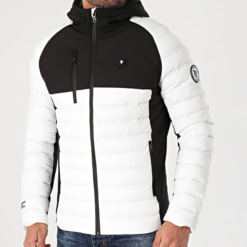 Doudoune Chauffante Capuche Aspen Blanc Noir