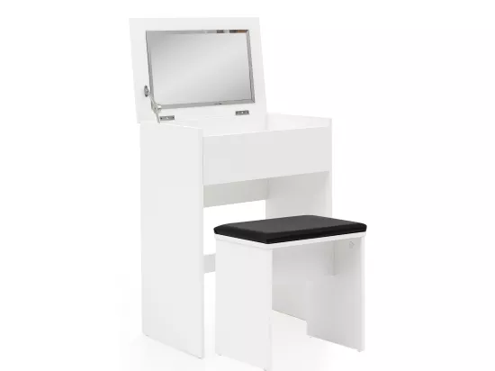 Coiffeuse Coiffeuse Coiffeuse Miroir Blanc & Tabouret