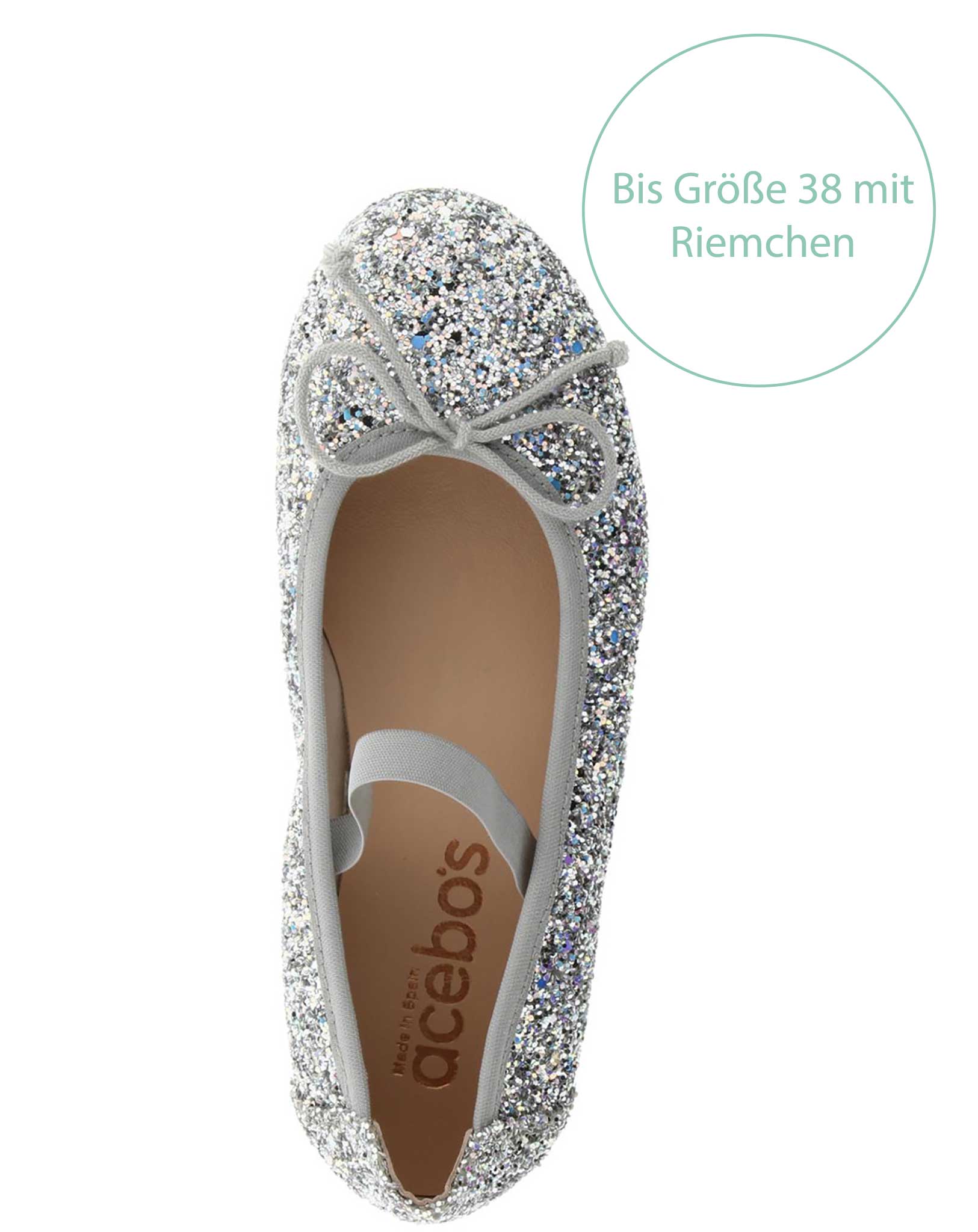Ballerinas BRILLIANTINA in silber